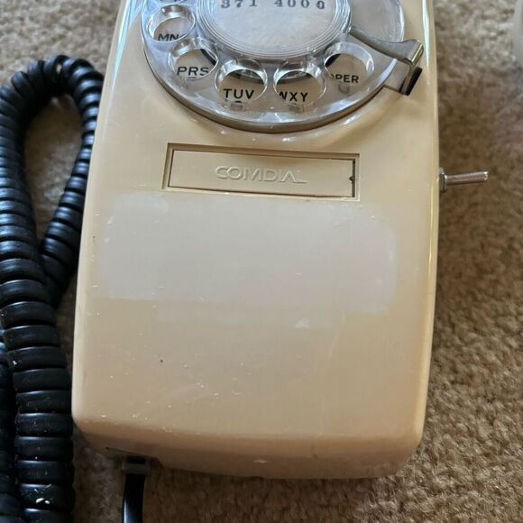 Vintage Comdial Beige Rotary Dial Wall Phone - Picture 5 of 11